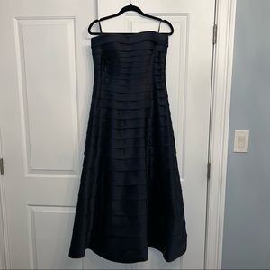 Jovani Navy Blue Strapless Gown